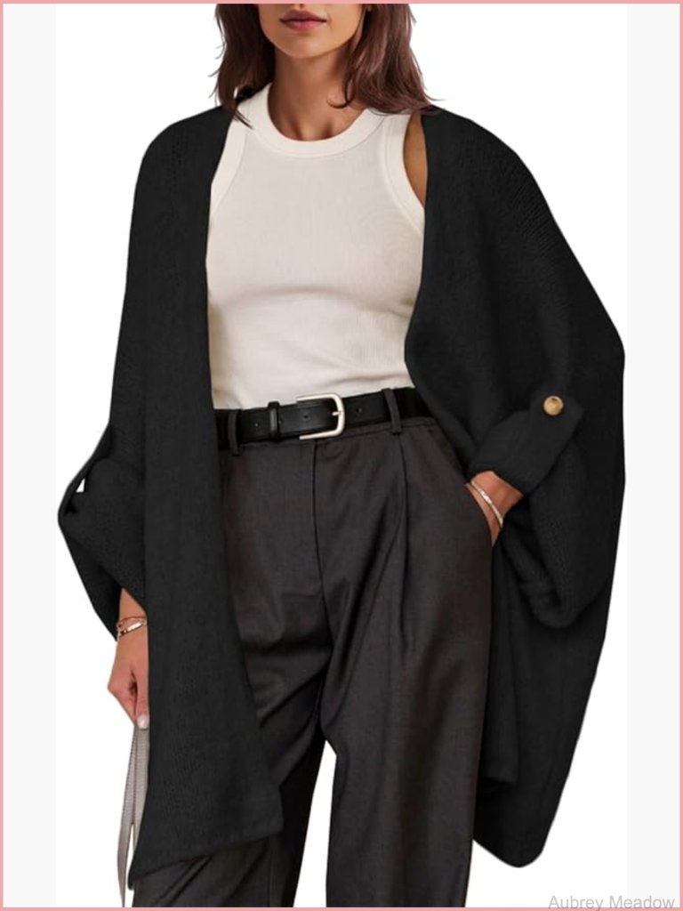 Oversized Long Cardigan Sweater Chunky Knit Open Front Slouchy Fall Trendy Coat